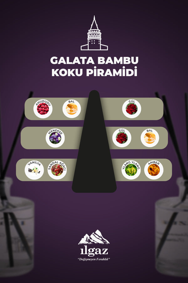 Galata Kulesi Bambu Çubuklu Oda Kokusu 500 ML | Türkiye Serisi