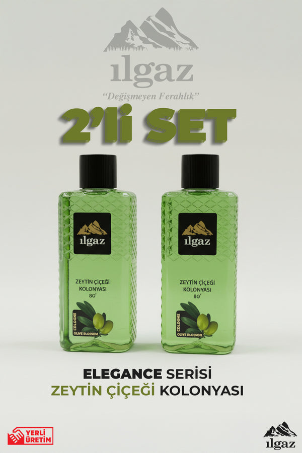 Zeytin Çiçeği Kolonyası 2'li Set 80 Derece 400 ml | Elegance Series