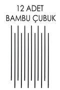 Bambu Oda Kokusu Çubuğu 20 Cm 12 Adet | Ilgaz Doğal Siyah Bambu Çubukları