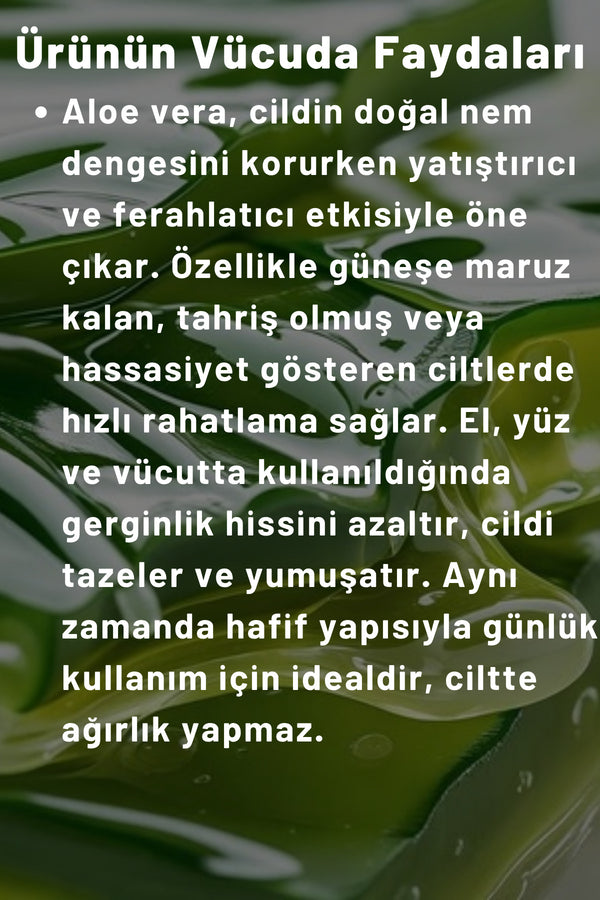 Aloe Vera Özlü El, Yüz Ve Vücut Bakım Kremi 250 ml | Nemlendirici Ve Onarıcı Vücut Losyonu