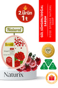 Süngerli Doğal Gül Sabunu 150 gr - Peeling Etkili Arındırıcı Sabun