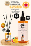 Mango Bambu Çubuklu Oda Kokusu 110 ml & Mango Yedek Likit Şişe 200 ml