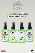 Zeytin Çiçeği Sprey Kolonya Cep Boy Elegance Series 4'lü Eko Paket - 4x50 ml