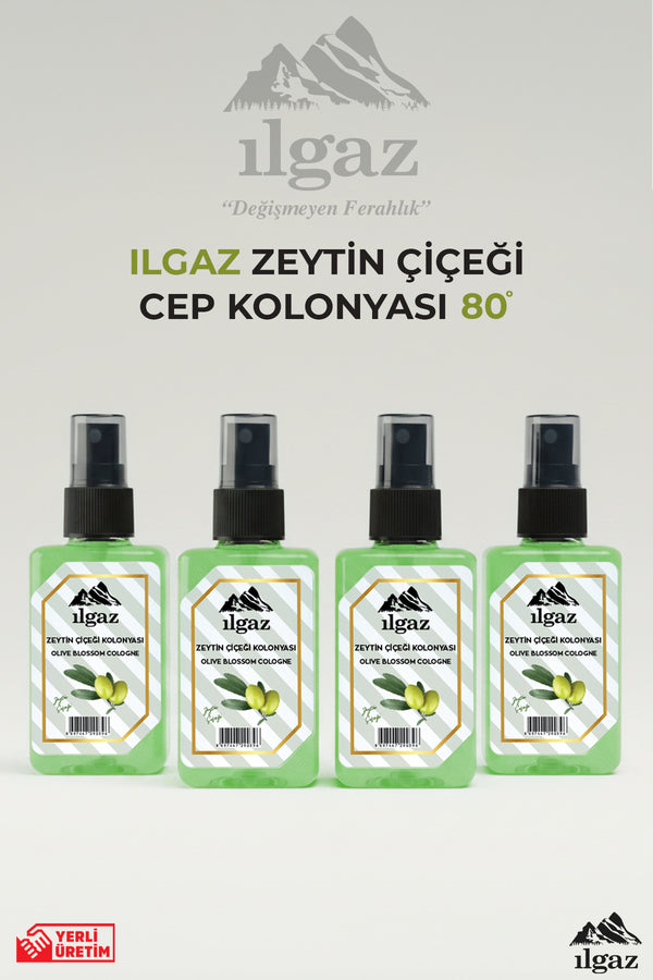 Zeytin Çiçeği Sprey Kolonya Cep Boy Elegance Series 4'lü Eko Paket - 4x50 ml