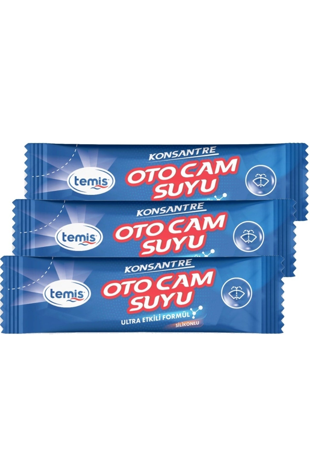 Yeni Nesil Silikonlu Konsantre Oto Cam Suyu Ultra Etkili ( 3 Paket = 12 Litre )