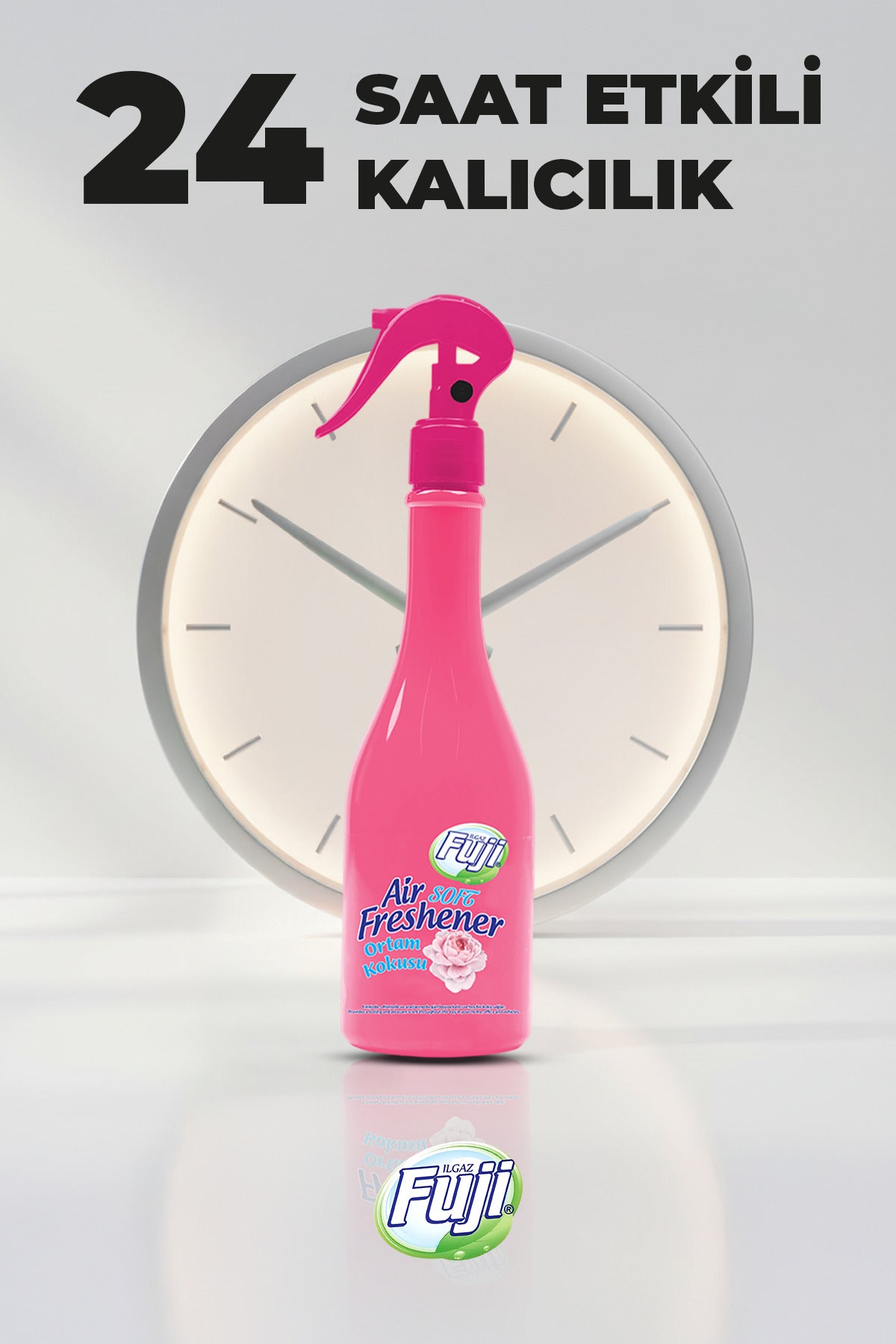 Soft Oda Spreyi 400 ml - 6'lı Eko Paket | Air Freshener Neon Pembe Çiçekler Oda Kokusu