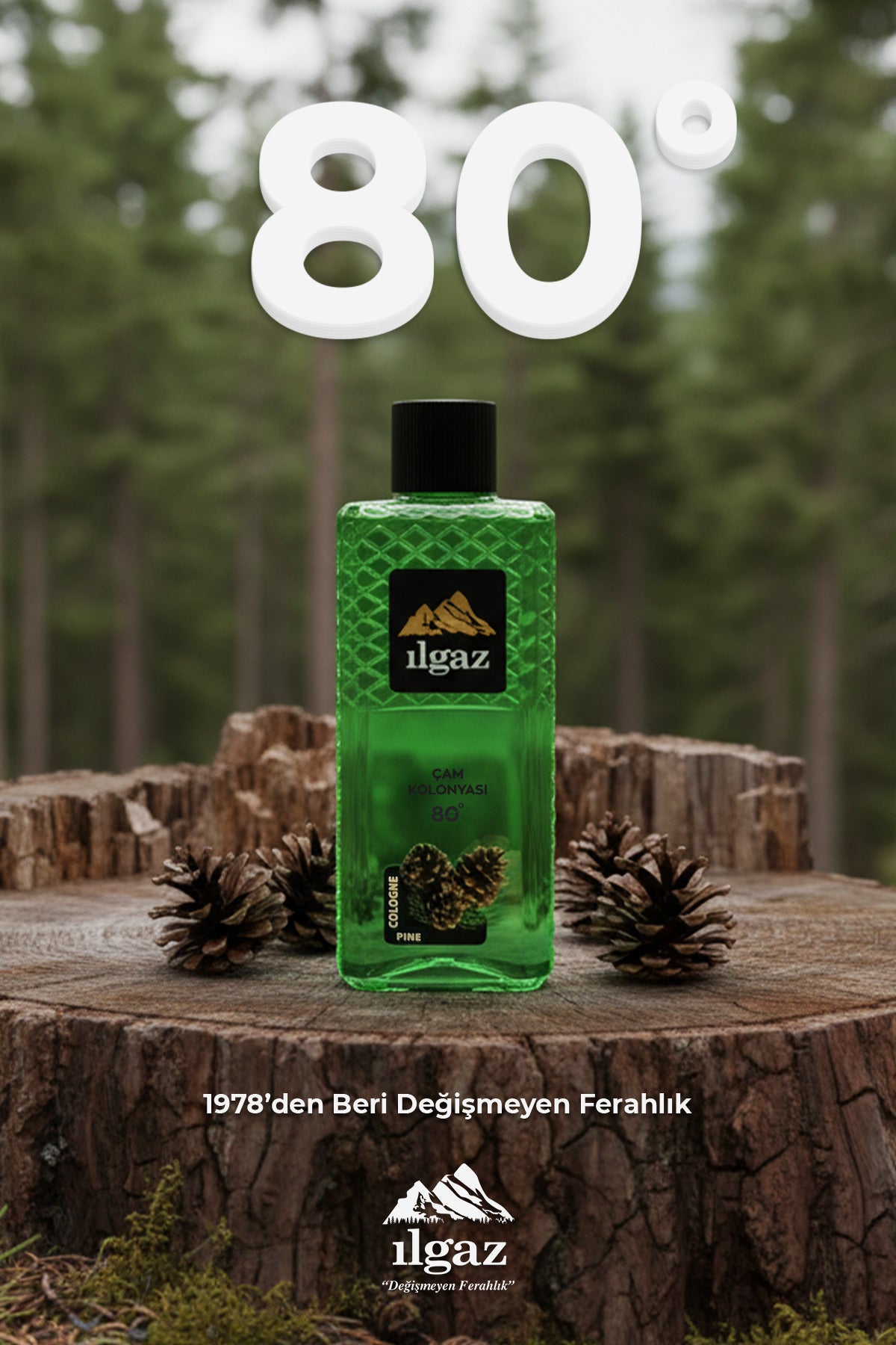Çam Kolonyası 80 Derece Çam Kozalağı Kokusu 400 ml - Elegance Series