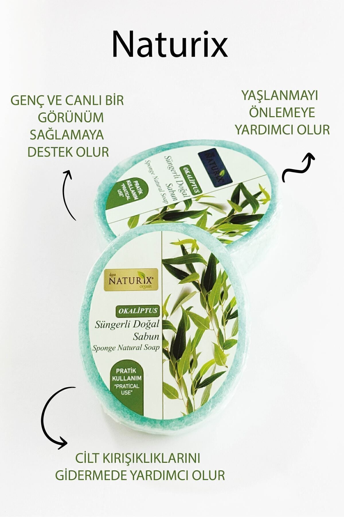 Okaliptus Süngerli Sabun 150 gr | Parlaklık Ve Doğal Peeling Etkisi