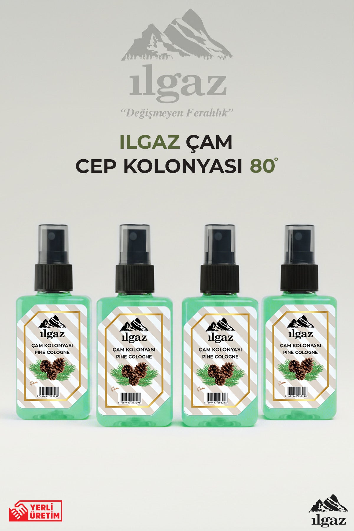 Çam Kolonyası 4'lü Sprey Set | Günlük Ferahlatıcı Kolonya - 4x50 ml