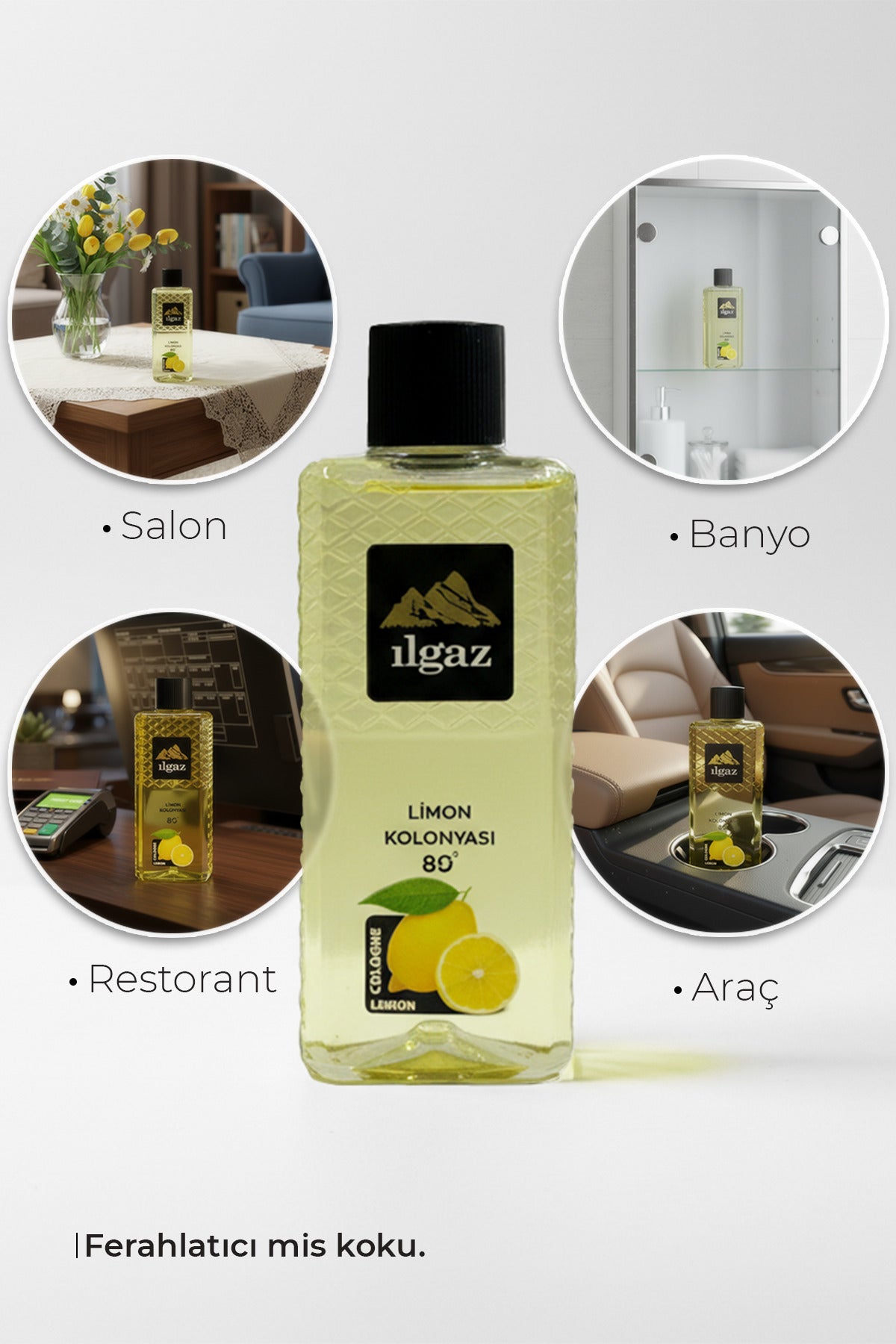 Limon Kolonyası 4'lü Set 80 Derece 400 ml | Elegance Series