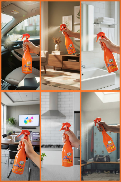 Amber Oda Spreyi 400 ml - 6'lı Eko Paket | Air Freshener Neon Amber Oda Kokusu