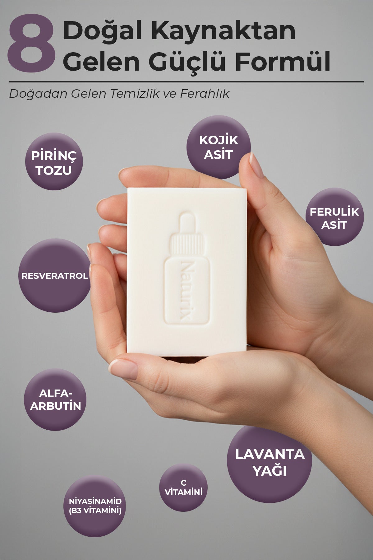 Doğal Lavanta Yağlı Beyazlatıcı Sabun - 100Gr