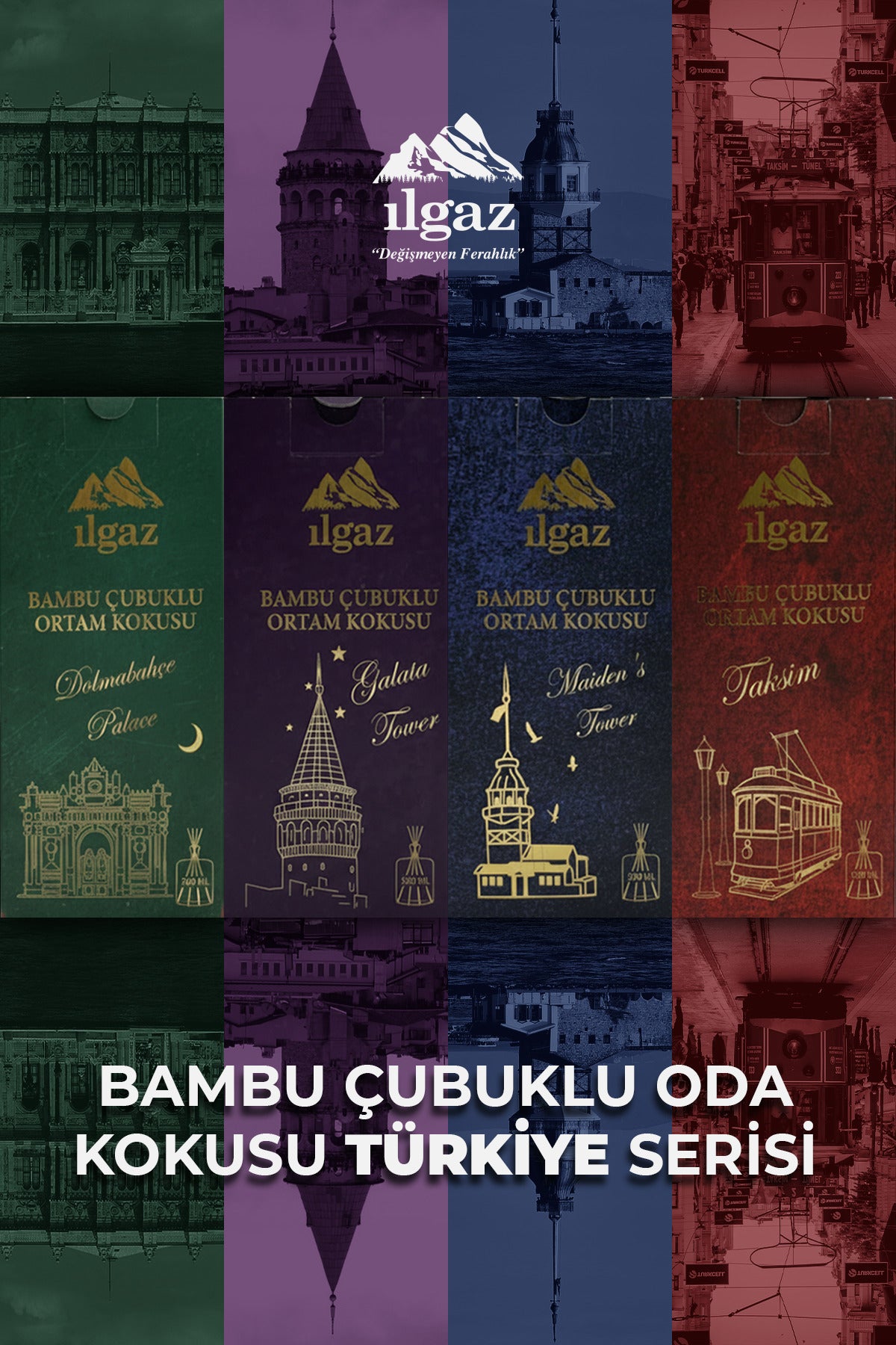 Kız Kulesi Bambu Çubuklu Oda Kokusu 500 ML | Türkiye Serisi