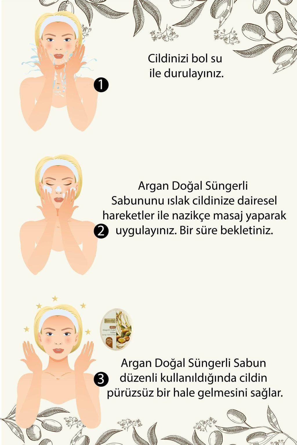 Argan Yağlı Süngerli Sabun 150 gr | Doğal Peeling Ve Nemlendirici Etki