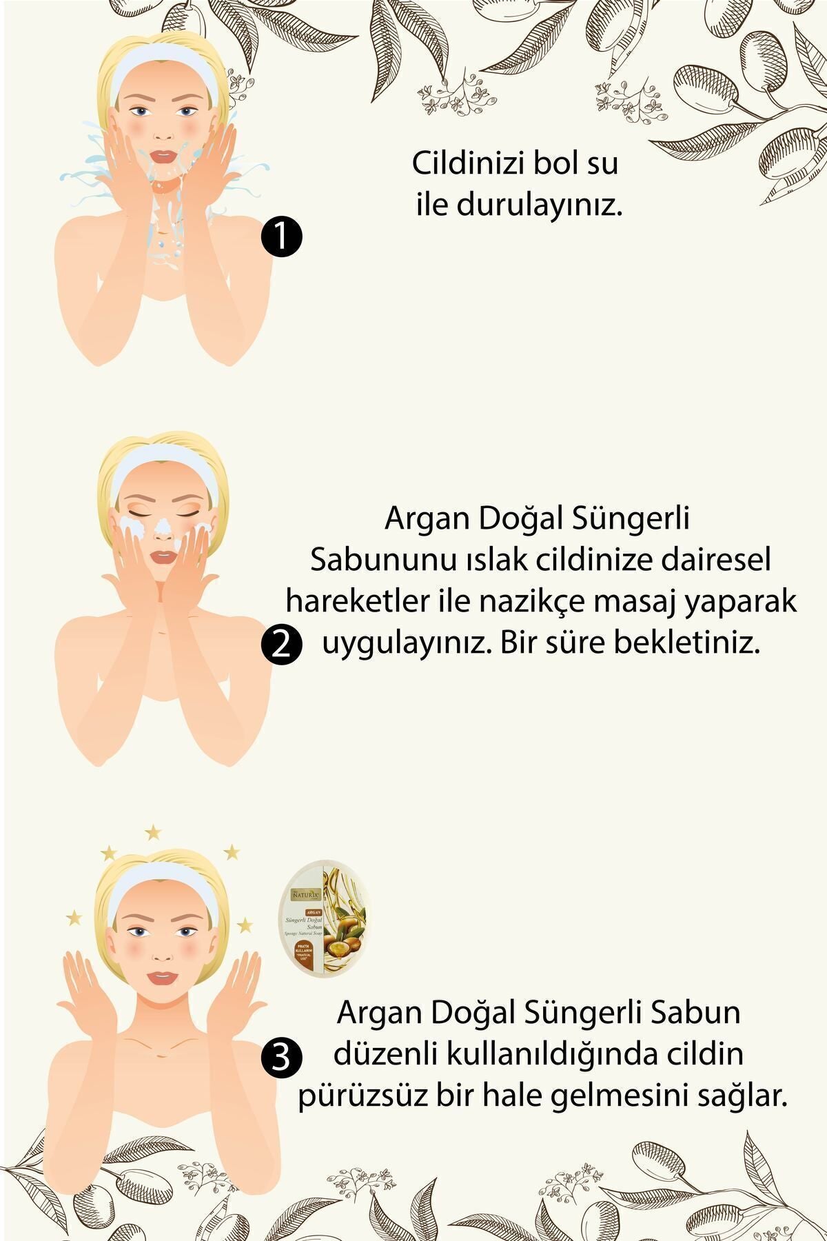 Argan Yağlı Süngerli Sabun 150 gr | Doğal Peeling Ve Nemlendirici Etki