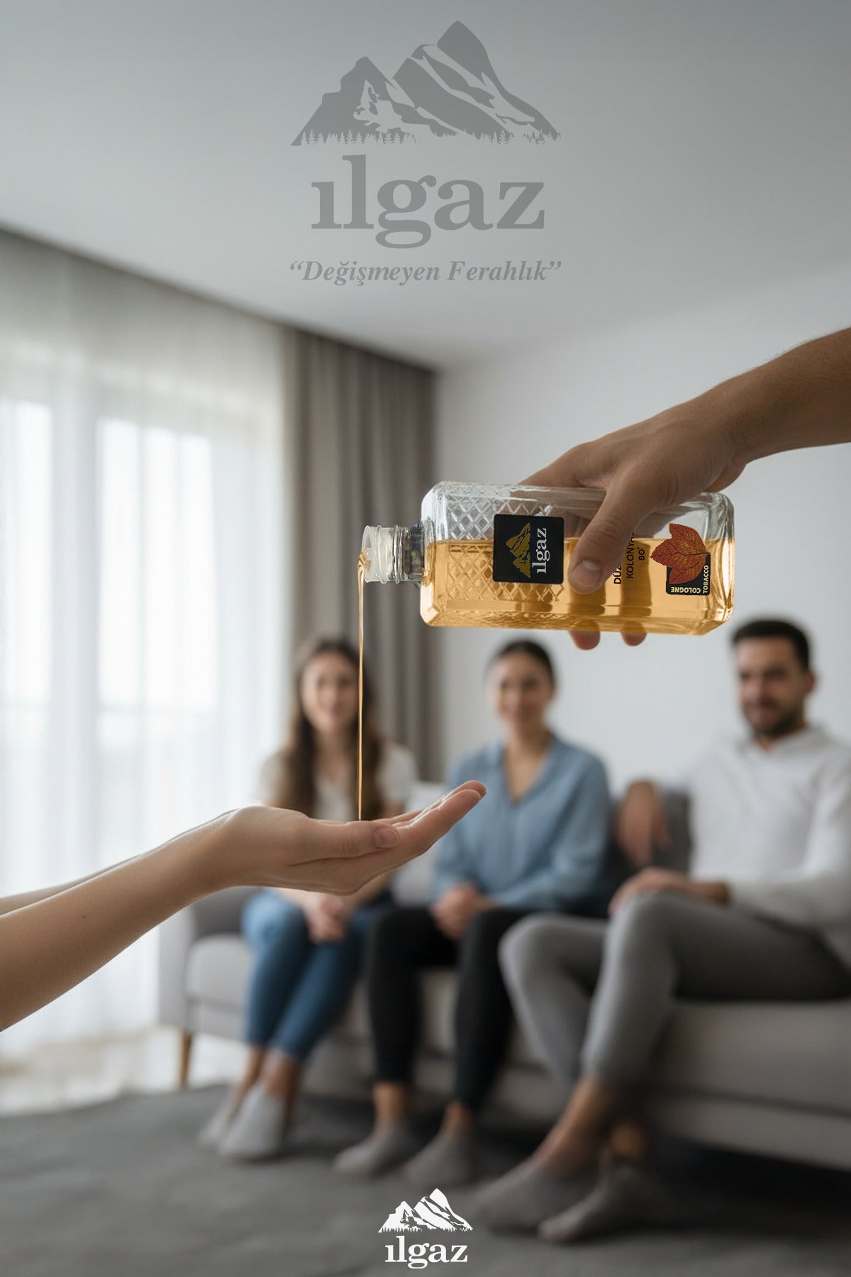Düzce Tütün Kolonyası 3'lü Set 80 Derece 400 ml | Elegance Series