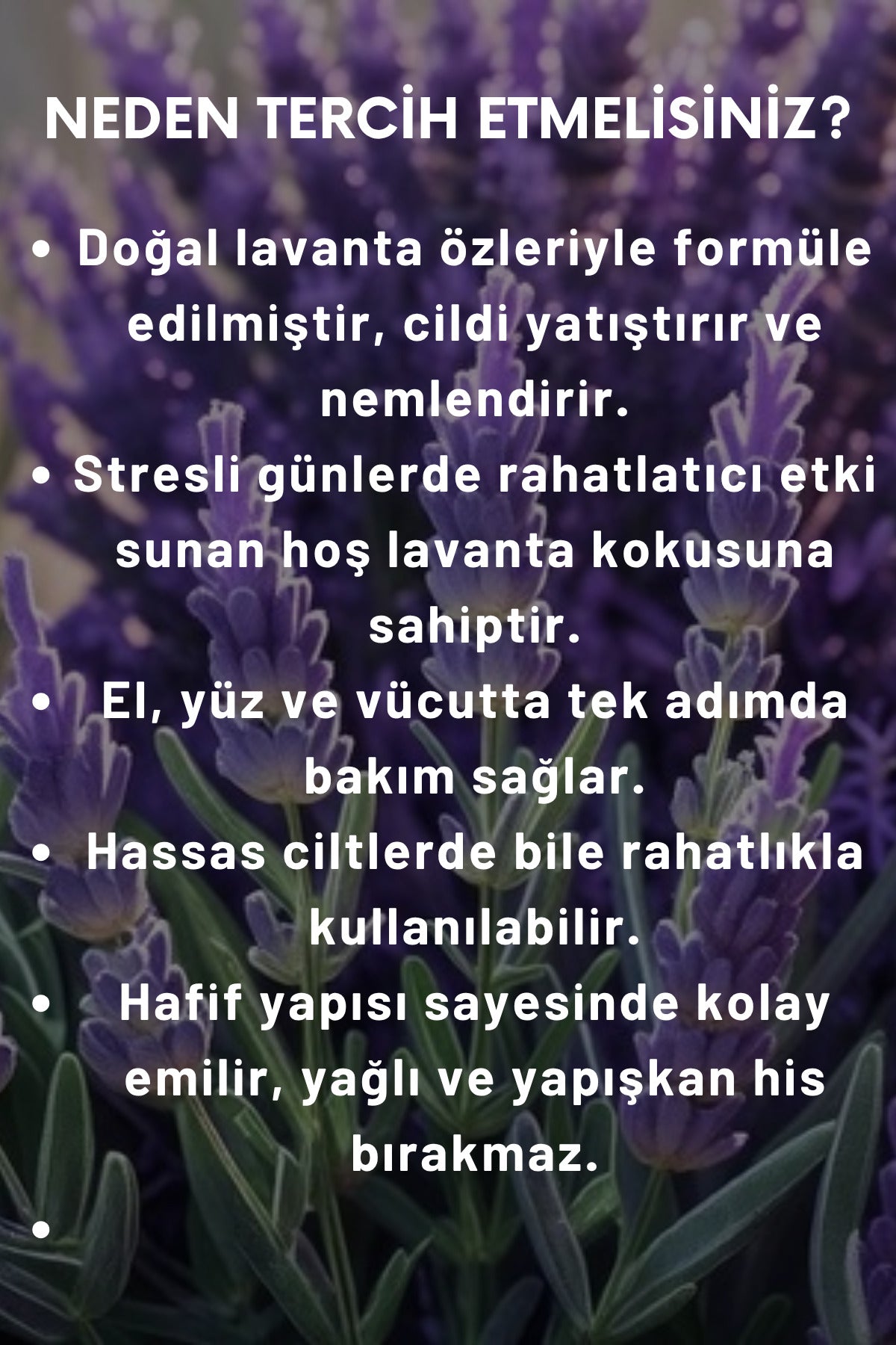 Lavanta Özlü Organik Nemlendirici Krem 250 ml – El, Yüz & Vücut Doğal Yatıştırıcı Bakım