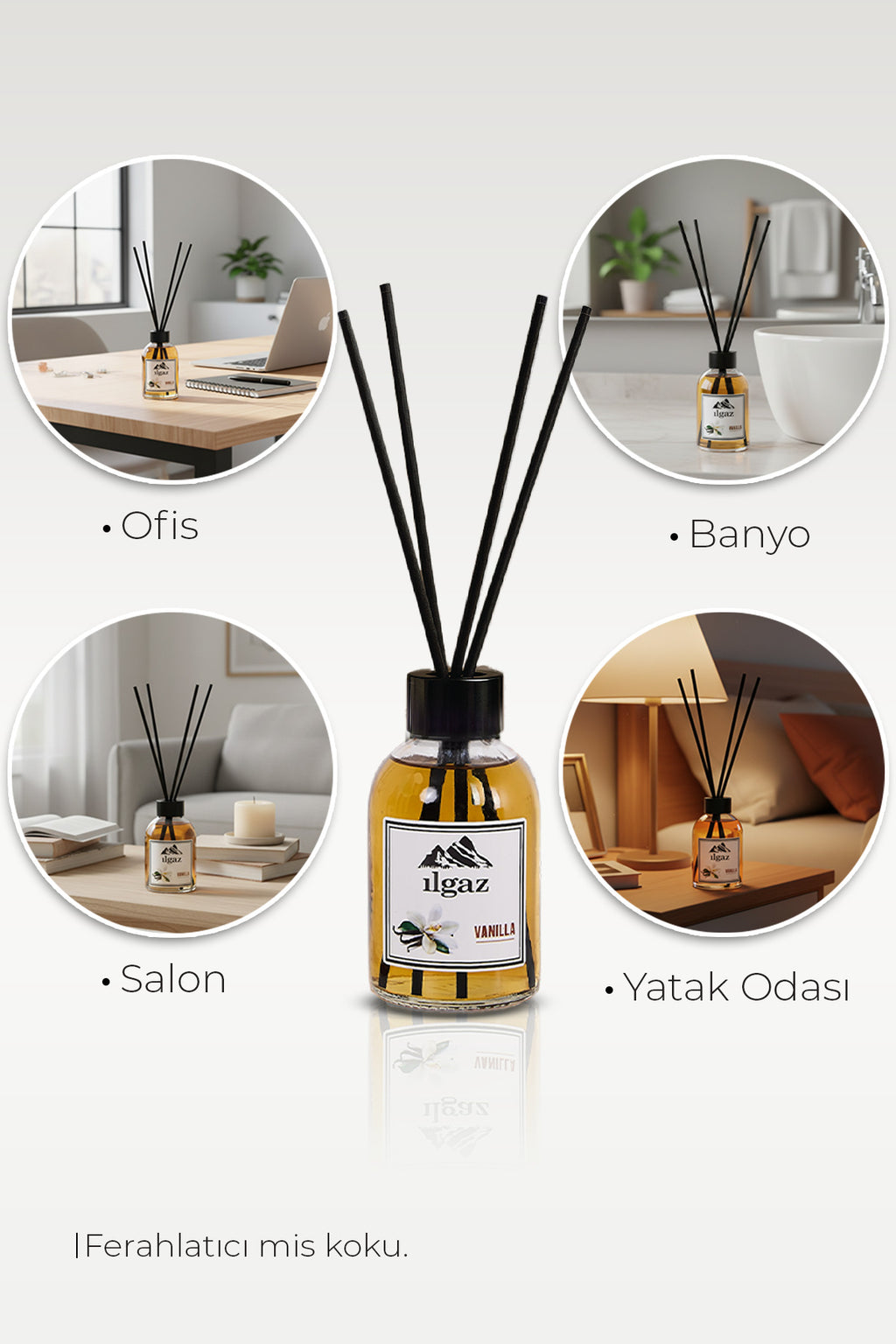 Vanilya Bambu Çubuklu Oda Kokusu 110 ml | Red Diffuser Vanilla Ortam Kokusu