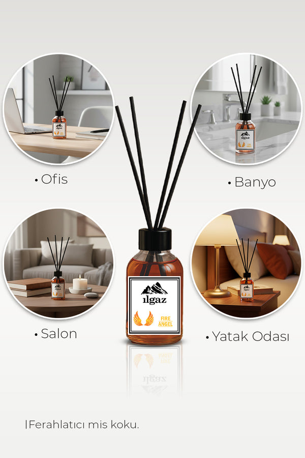 Ateş Meleği Bambu Çubuklu Oda Kokusu 110 ml | Red Diffuser Fire Angel Ortam Kokusu