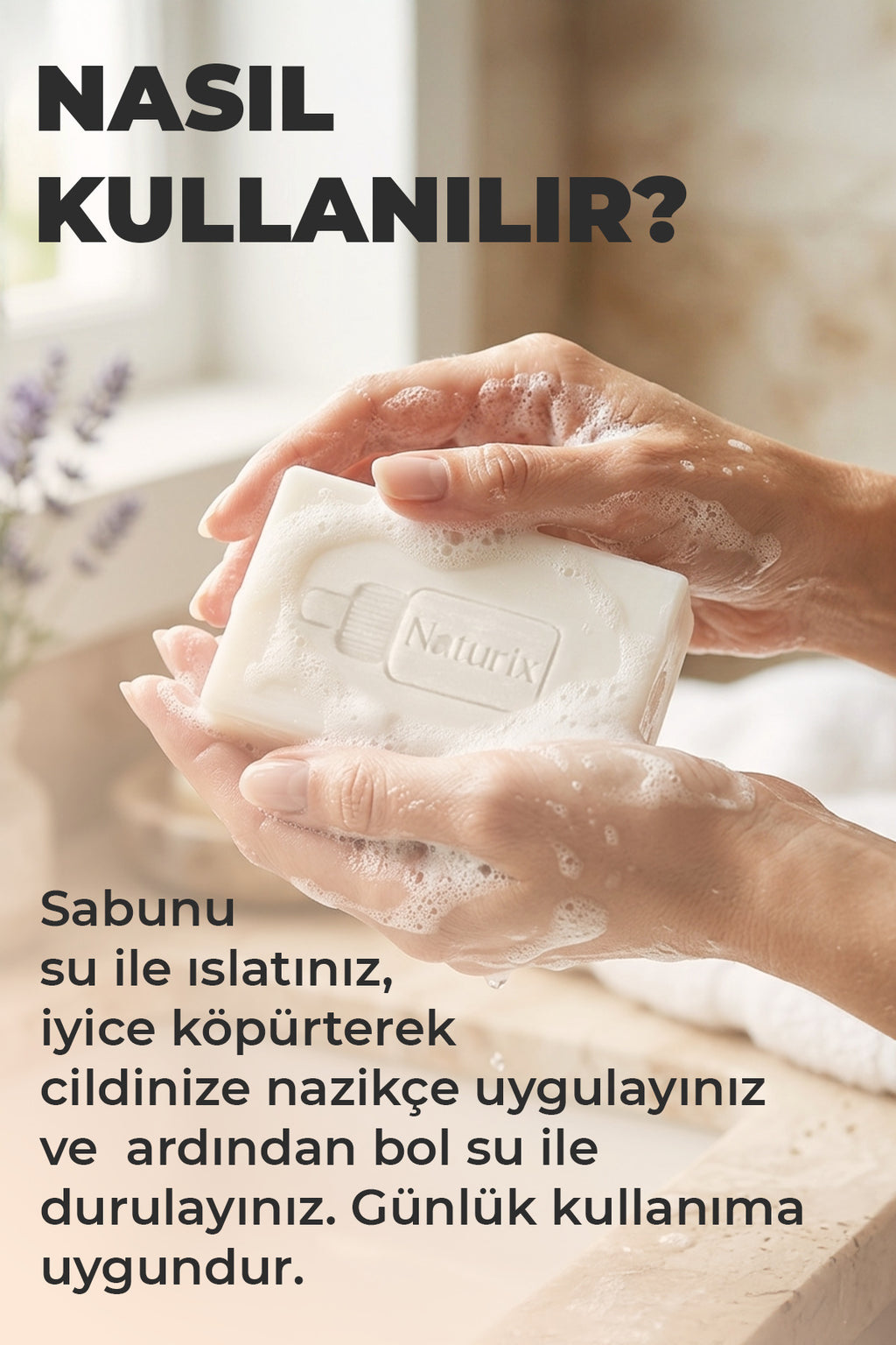 Doğal Lavanta Yağlı Beyazlatıcı Sabun - 100Gr