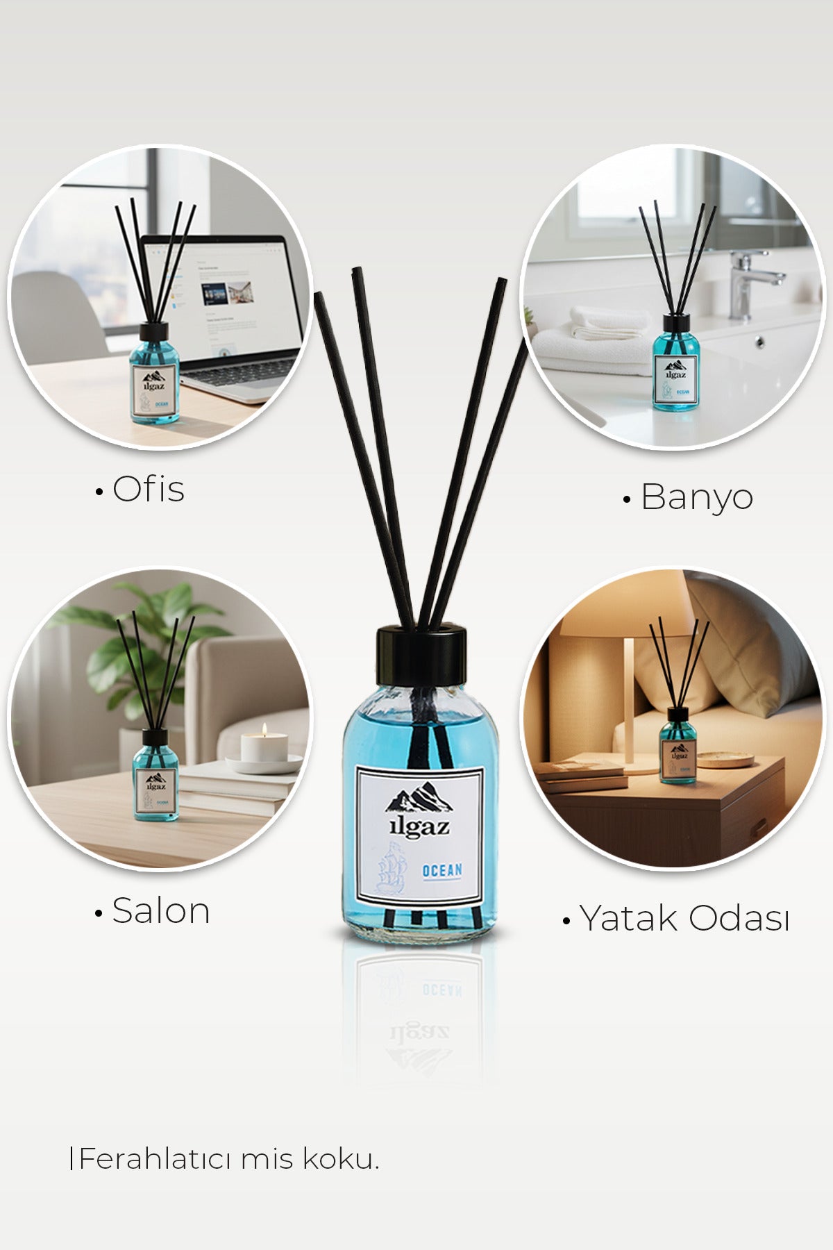 Okyanus Esintisi Bambu Çubuklu Oda Kokusu 110 ml | Red Diffuser Ocean Ortam Kokusu