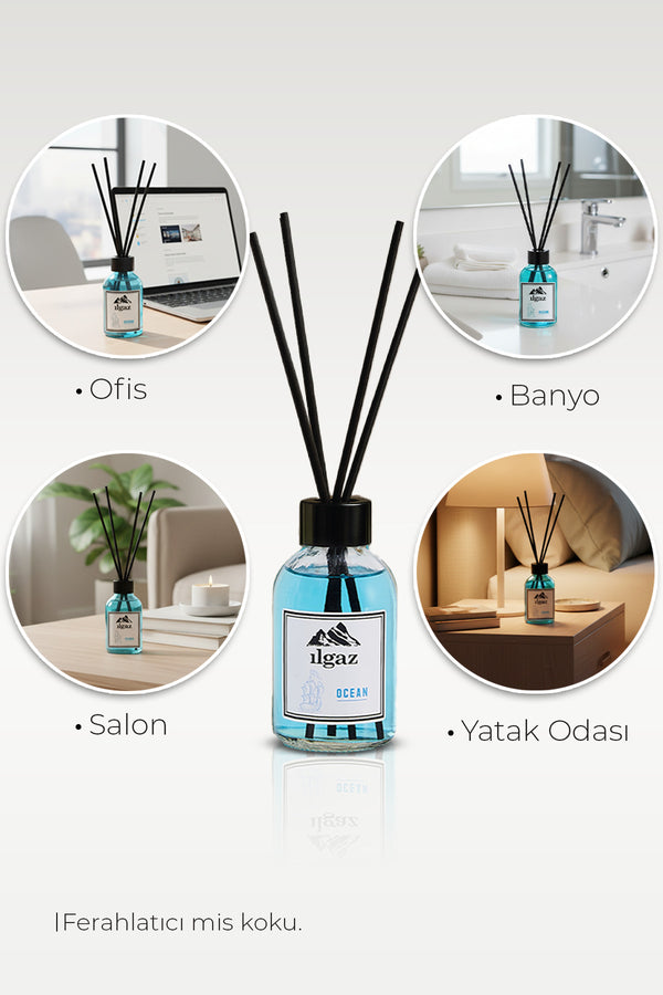 Okyanus Esintisi Bambu Çubuklu Oda Kokusu 110 ml | Red Diffuser Ocean Ortam Kokusu