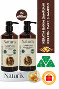 2'li Tuzsuz Keratin Şampuan 600 ml – Paraben, Fosfat Ve Tuz Içermez