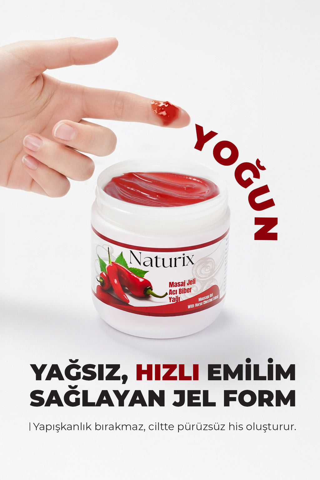 2'li Paprika Biberli Balsam Masaj Jeli 500 ml Kırmızı Biber Masaj Jeli