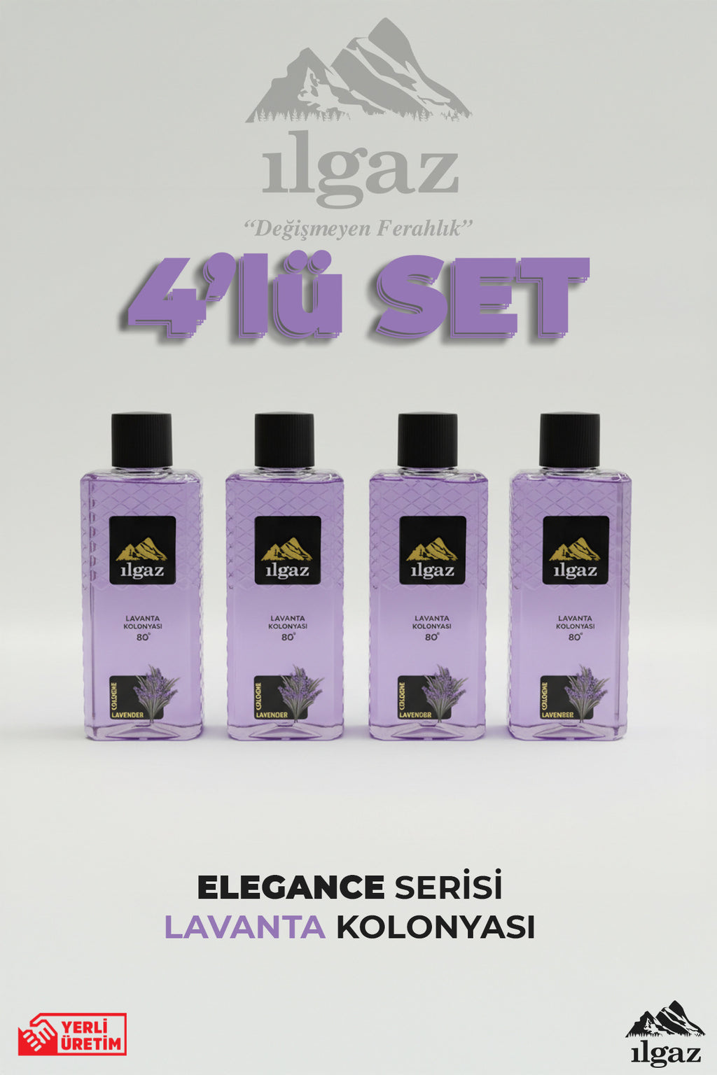 Lavanta Kolonyası 4'lü Set 80 Derece 400 ml | Elegance Series