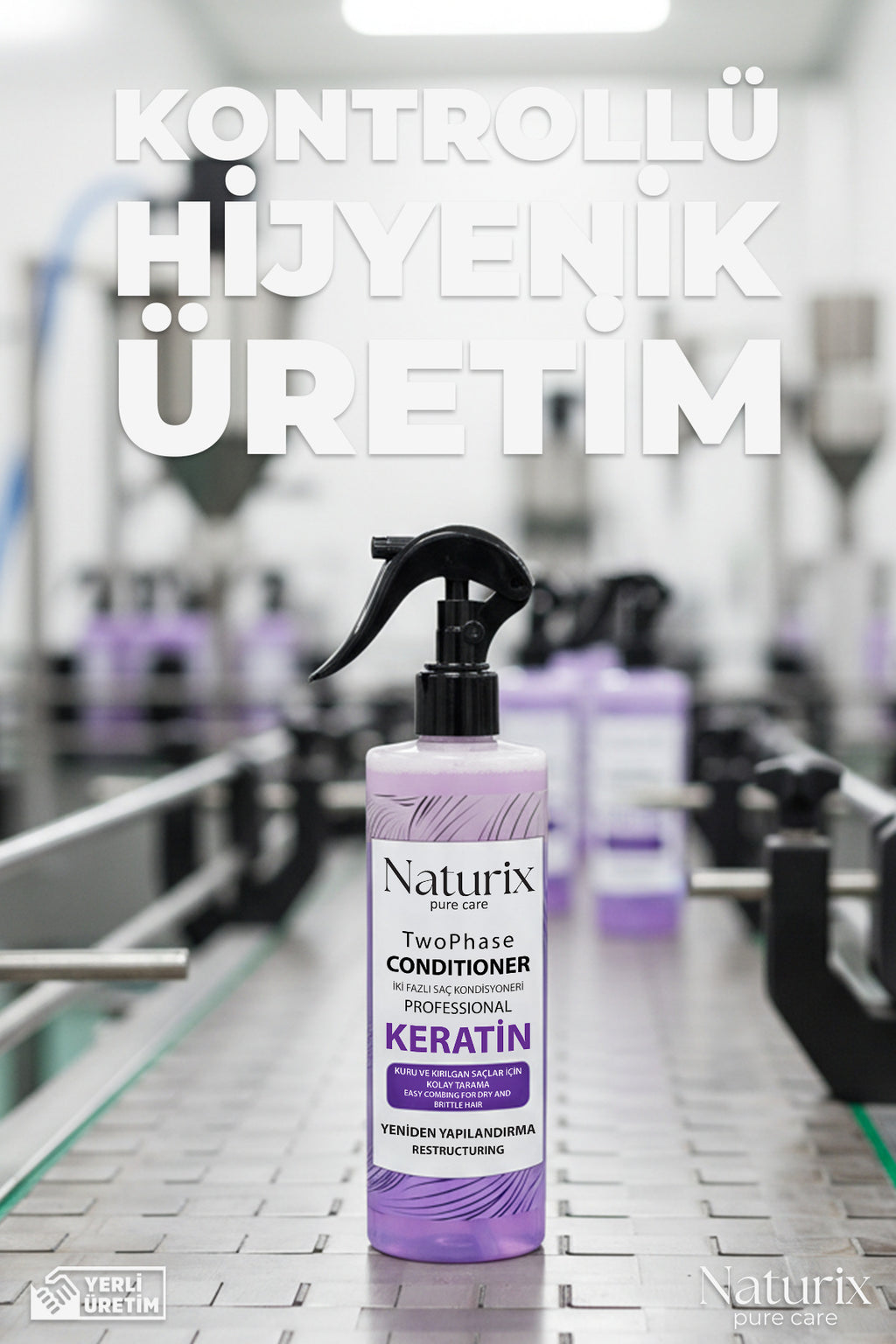 Keratin Iki Fazlı Saç Bakım Ve Fön Suyu 400ml - Yeniden Yapılandırma Ve Koruma