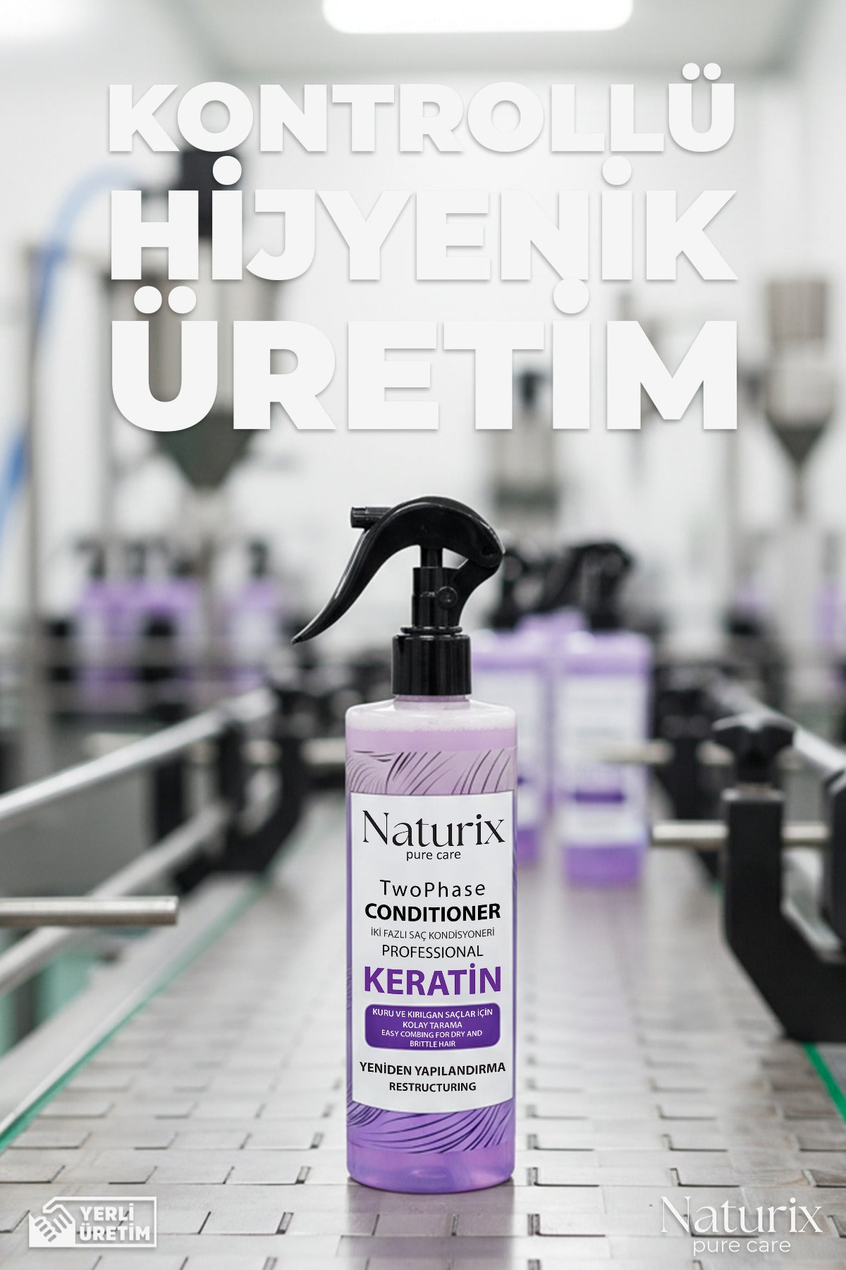 Keratin Iki Fazlı Saç Bakım Ve Fön Suyu 400ml - Yeniden Yapılandırma Ve Koruma