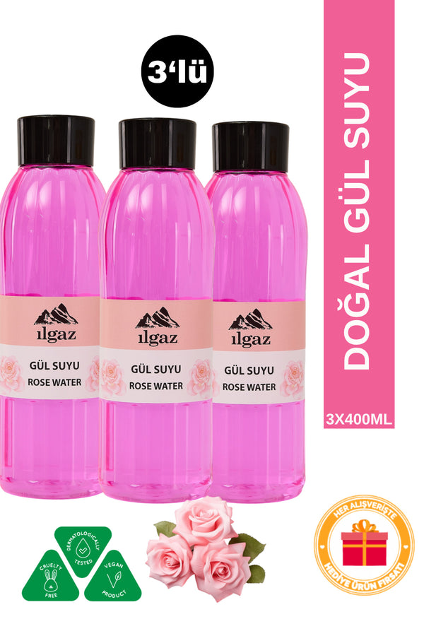 Klasik Gül Suyu 3'lü Eko Paket 400 Ml | Doğal ve Ferah Bakım