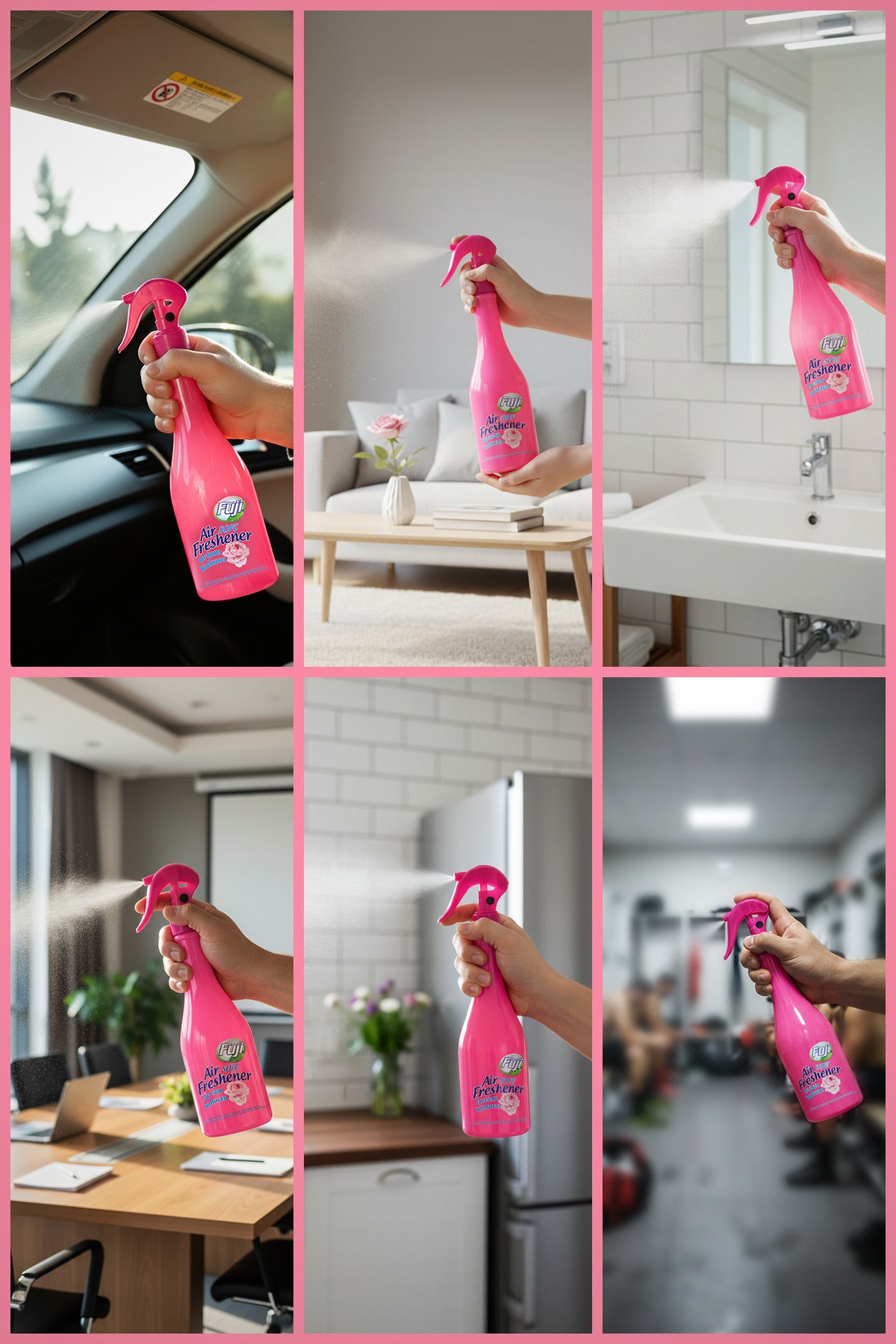 Soft & Sensitive & Spring & Lavanta & Amber & Kavun & Pudra - 400 ml | Air Freshener Neon Koku Seti