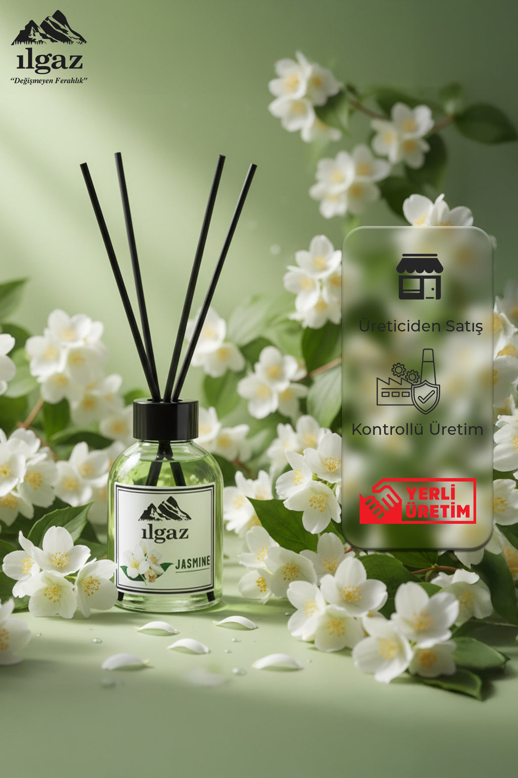 Yasemin Çiçeği Bambu Çubuklu Oda Kokusu 110 ml | Red Diffuser Jasmine Sakinleştirici Ortam Kokusu