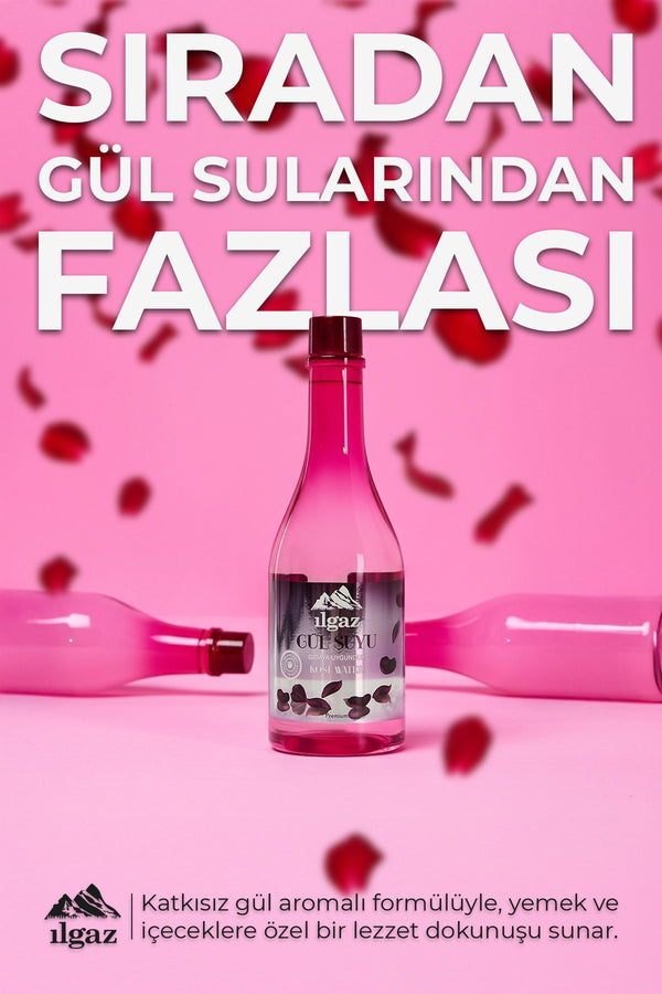 Gıdaya Eklenebilir Ve Içilebilir Gül Suyu 400 ml | Gıdaya Uygun Gül Aromalı