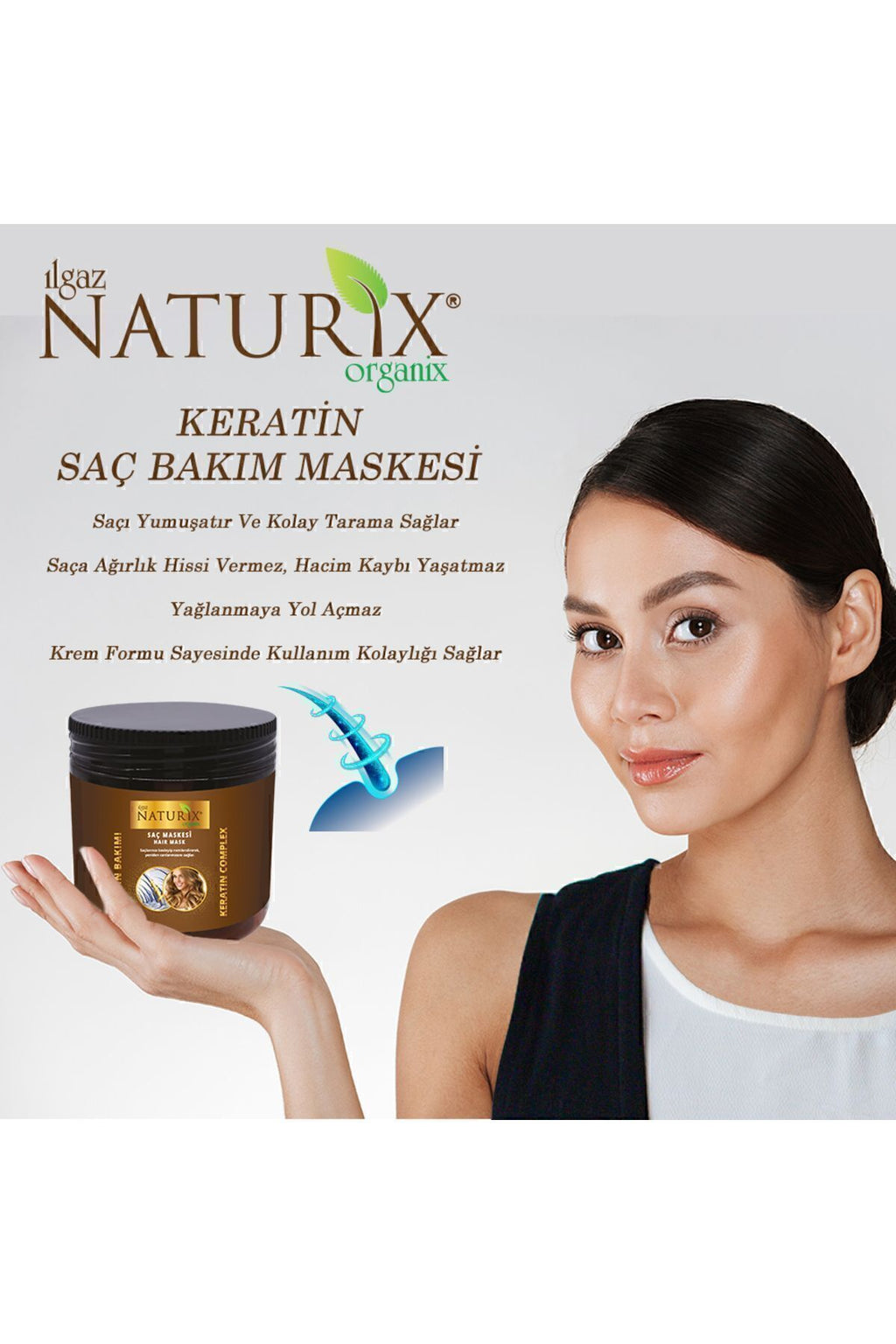 Keratin Bakımı Saç Maskesi 500 ml | Tüm Saç Tipleri Için Onarıcı Bakım