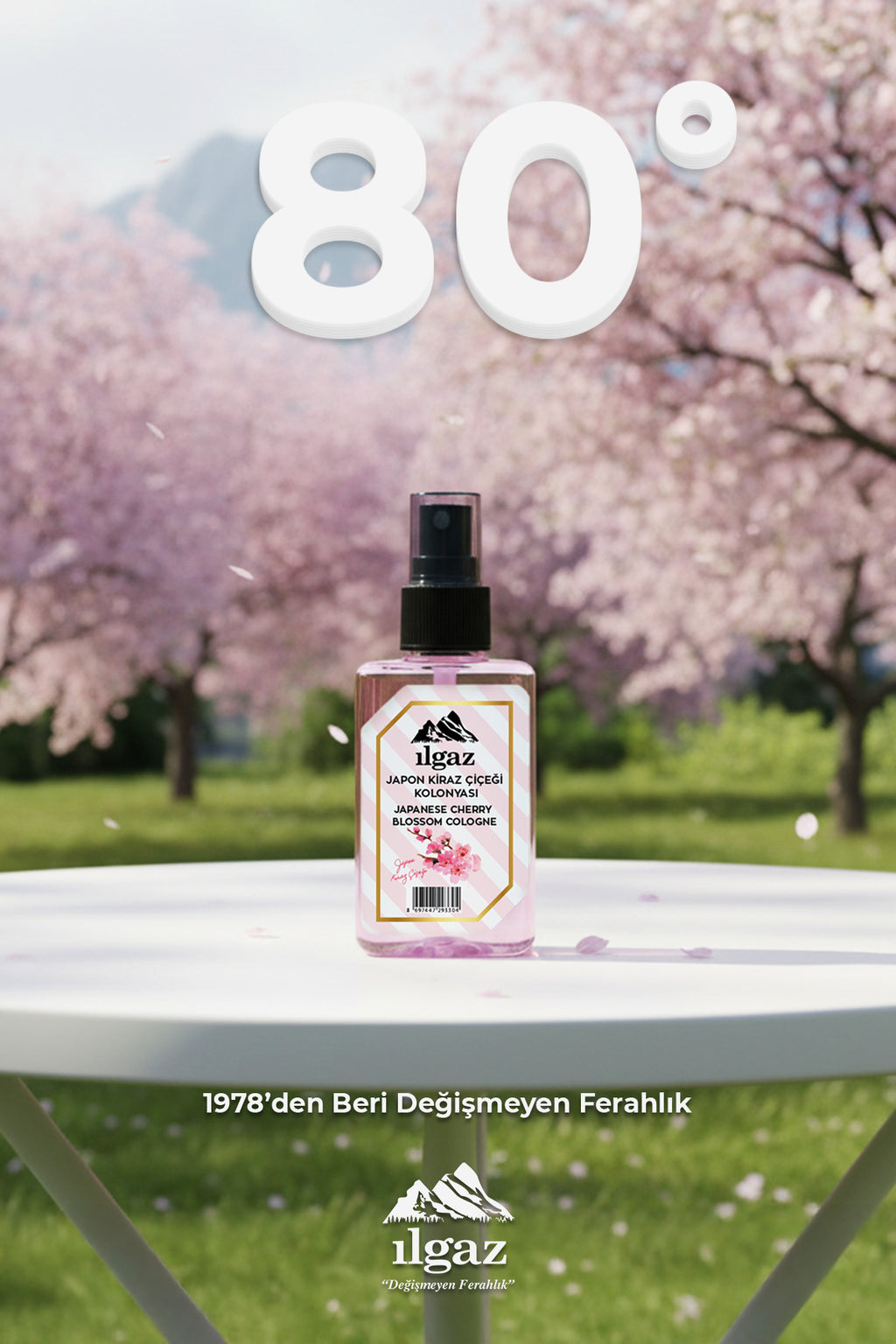 Japon Kiraz Çiçeği Kolonyası 4’lü Sprey Set | Çiçeksi ve Kalıcı Koku - 4x50 ml