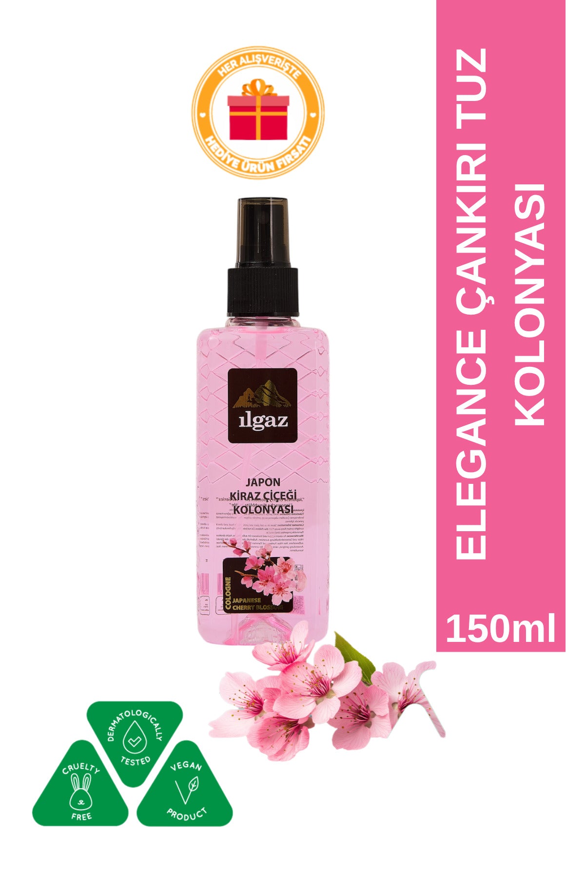Japon Kirazı Çiçeği Kolonyası | Elegance Series Sprey Çanta Boy Kolonya - 150 ml