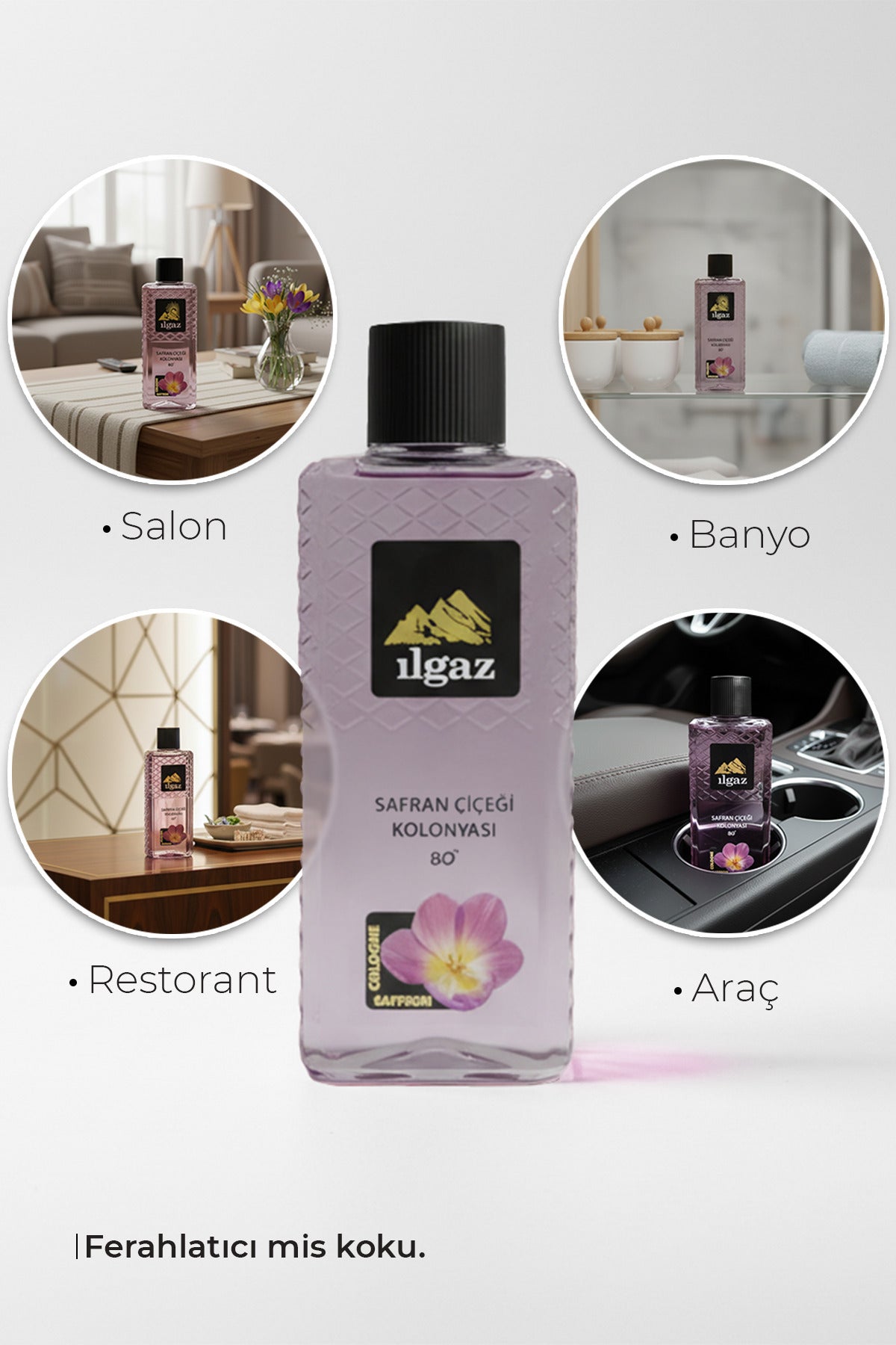 Safran Çiçeği Kolonyası 80 Derece 400 ml | Elegance Series