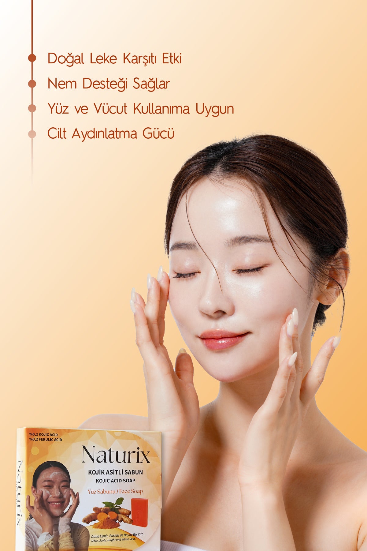 Kojik Asit Sabunu - Leke Karşıtı, Cilt Tonu Eşitleyici Ve Aydınlatıcı Sabun 100 gr