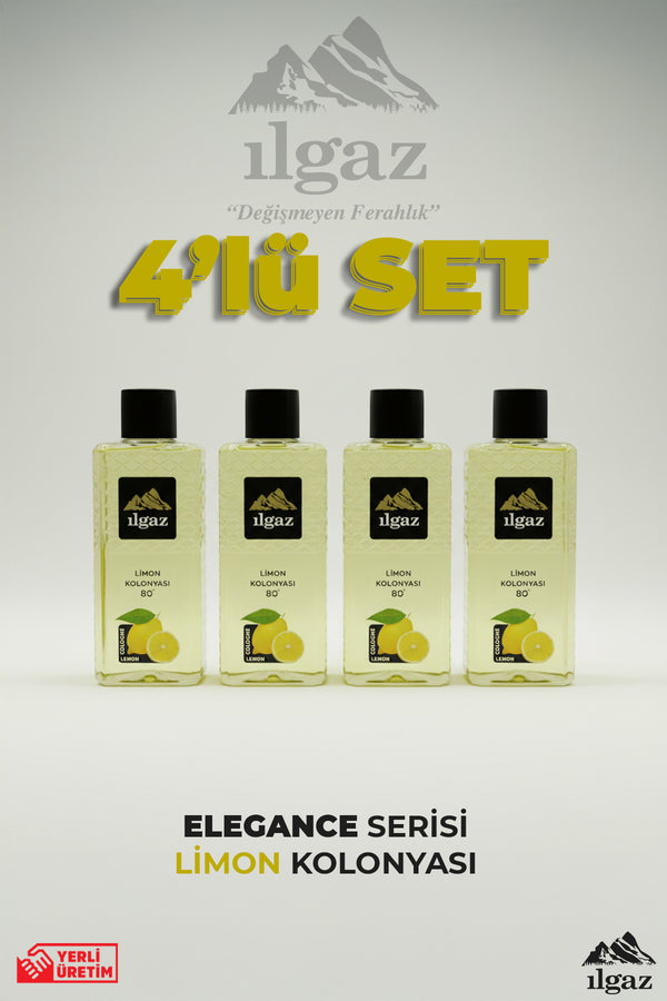 Limon Kolonyası 4'lü Set 80 Derece 400 ml | Elegance Series