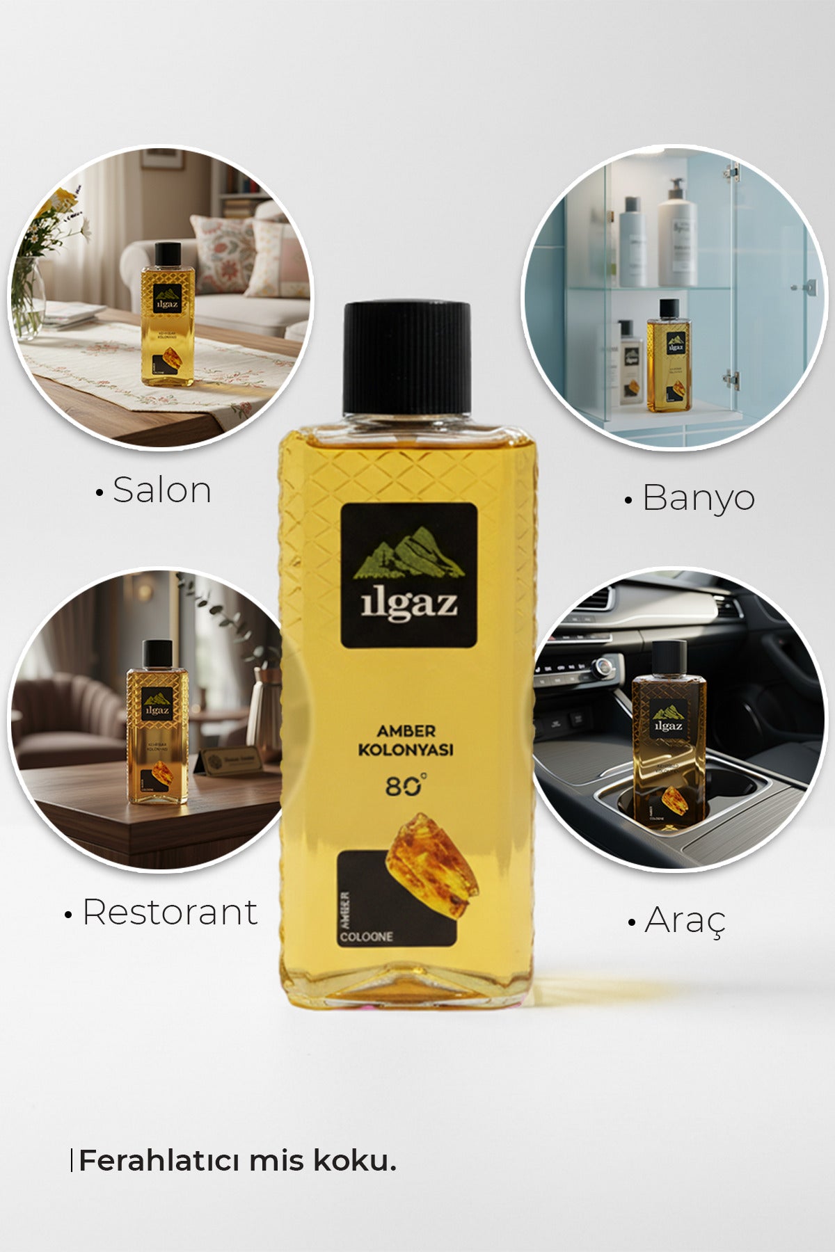 Amber Kolonyası 2'li Set 80 Derece 400 Ml | Elegance Series