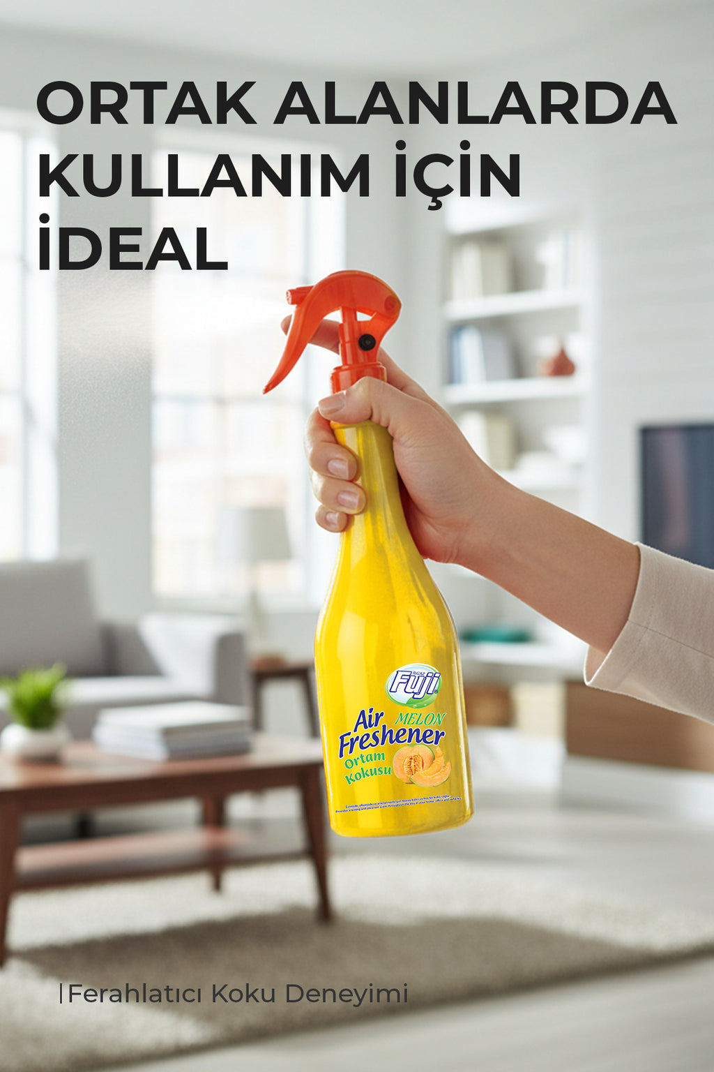 Melon Oda Spreyi 400 ml - 6'lı Eko Paket | Air Freshener Neon Kavun Oda Kokusu