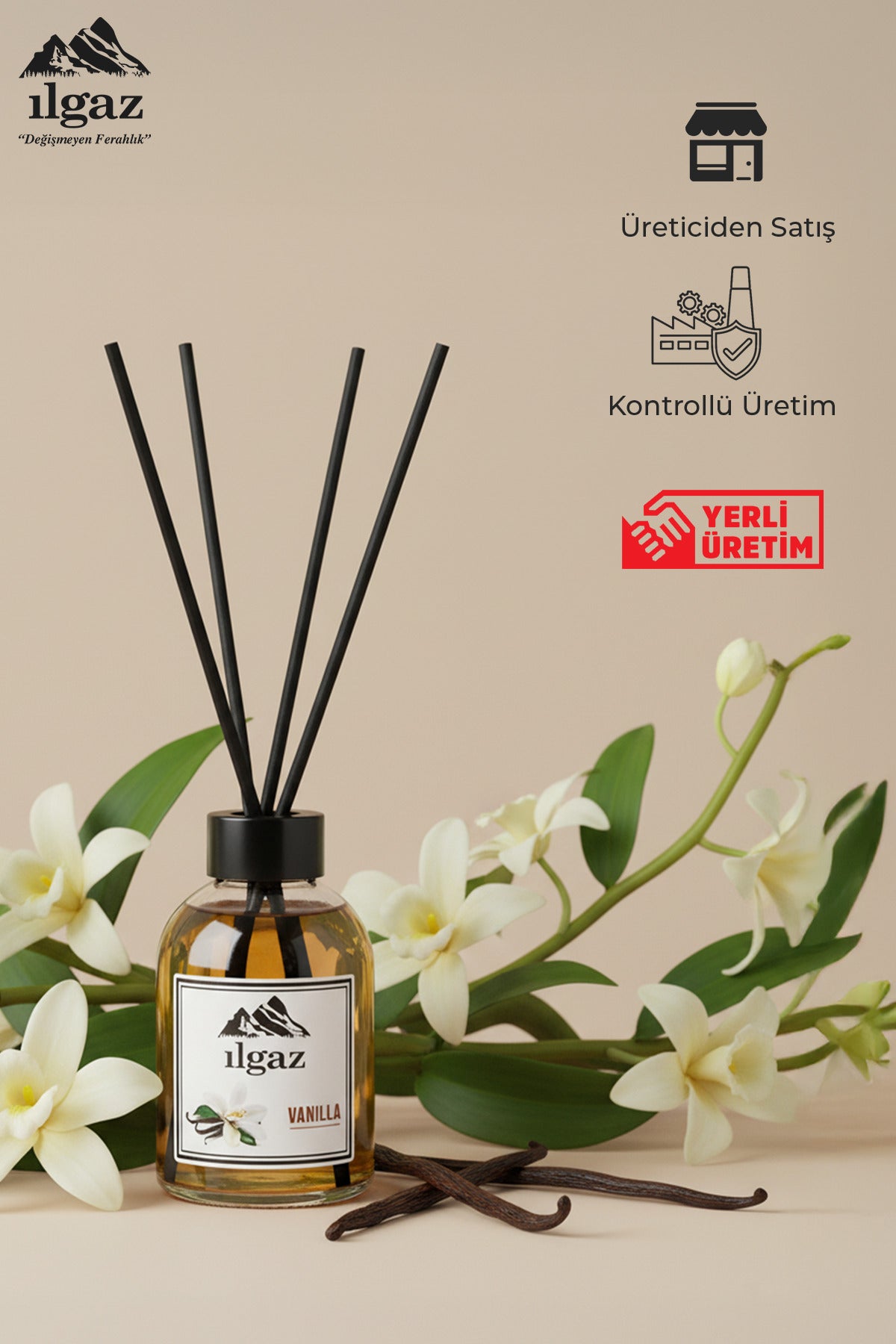 Vanilya Bambu Çubuklu Oda Kokusu 110 ml | Red Diffuser Vanilla Ortam Kokusu