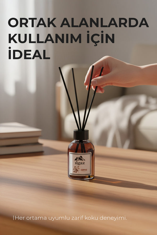Kahve Bambu Çubuklu Oda Kokusu 110 ml | Red Diffuser Coffe Ortam Kokusu