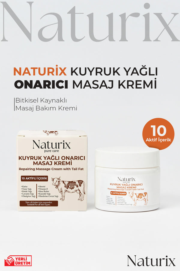 Kuyruk Yağlı Masaj Kremi 100 ml – 10 Bitkisel Aktifli İçerik Rahatlatıcı Bakım Kremi