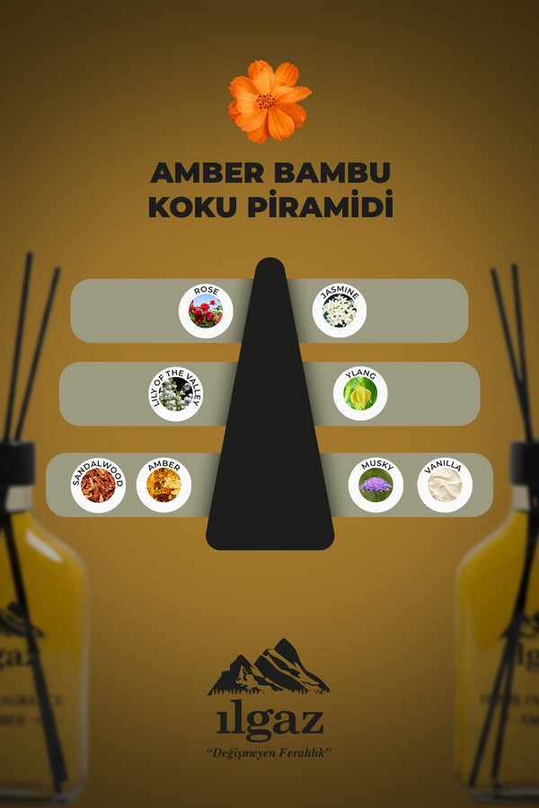 Amber Bambu Çubuklu Oda Kokusu 200 ML | XL Red Diffuser