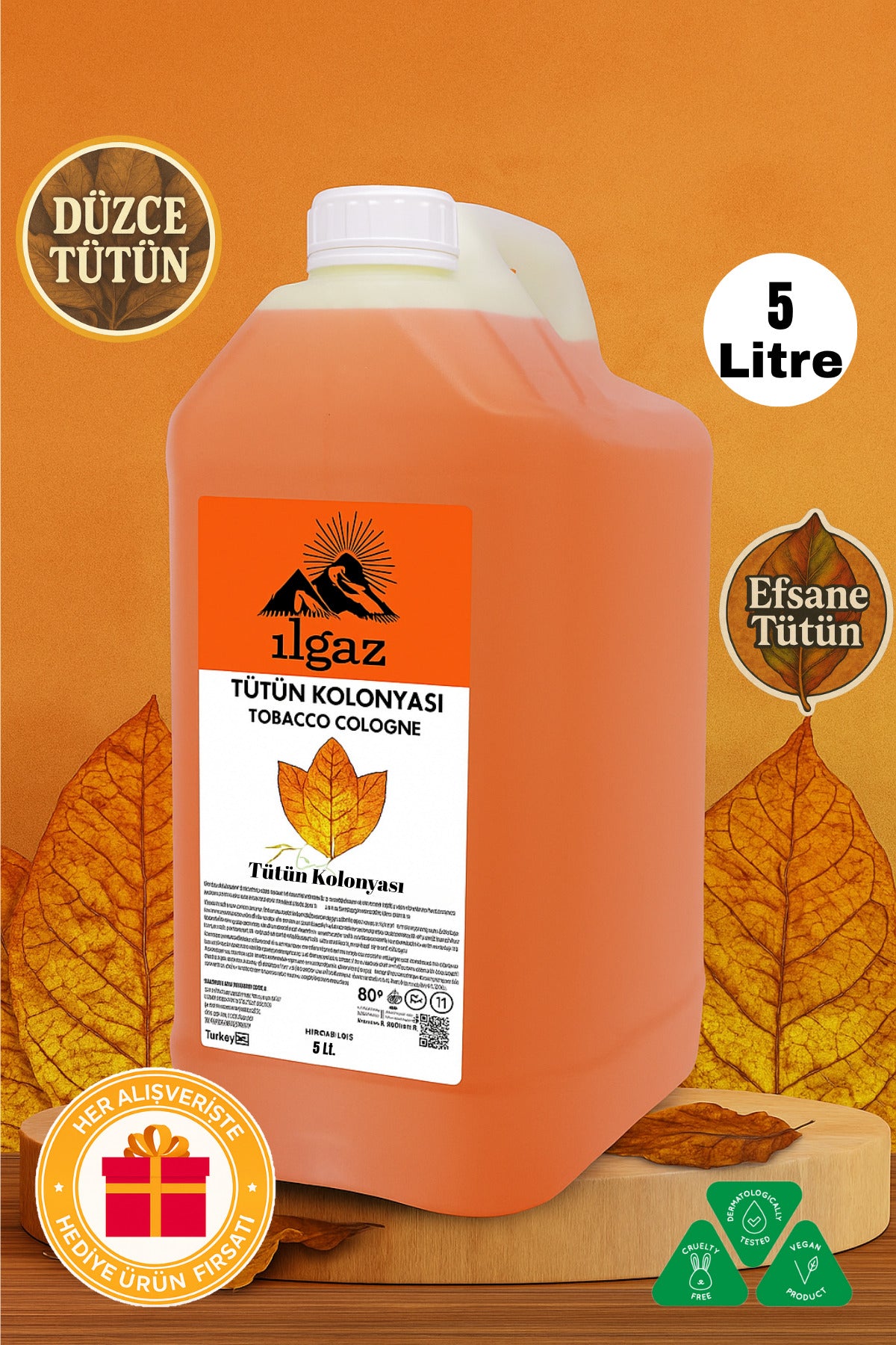 Düzce Tütün Kolonyası 60 Derece 5 Litre | Geleneksel Ve Ferah Koku