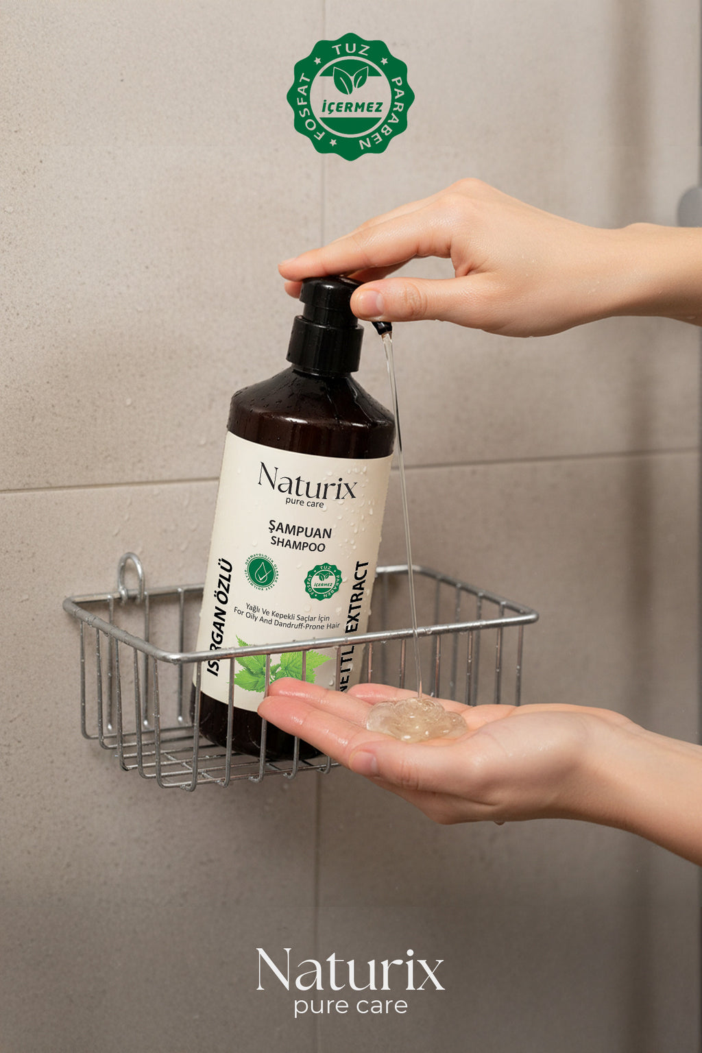 Kepeğe Karşı Tuzsuz Isırgan Otu Şampuanı Paraben Ve Fosfat Içermeyen Saç Bakımı - 600 ml