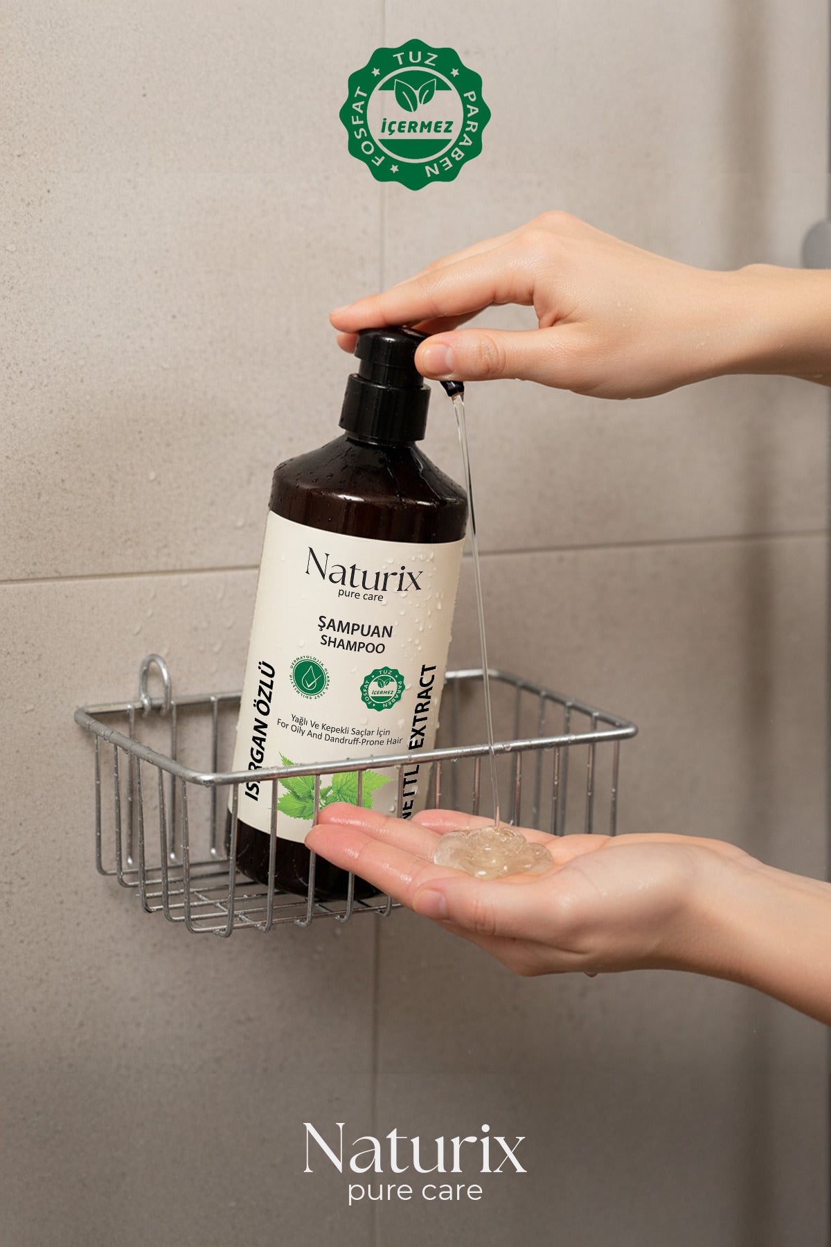 Kepeğe Karşı Tuzsuz Isırgan Otu Şampuanı Paraben Ve Fosfat Içermeyen Saç Bakımı - 600 ml